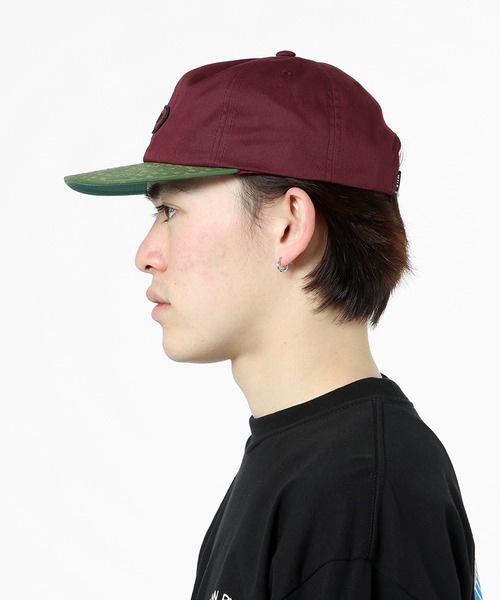 HUF(ハフ)の「PARADOX 6 PANEL HAT / HUF キャップ 帽子(キャップ・メンズ・ローズ/ホワイト・O/S)」の7枚目の写真