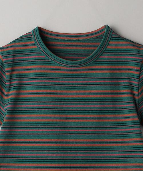 BEAUTY&YOUTH UNITED ARROWS（ビューティーアンドユースユナイテッドアローズ）の「コットン マルチボーダー ショート Tシャツ（Tシャツ/カットソー・レディース・ネイビー/ケリー・FREE）」の20枚目の写真