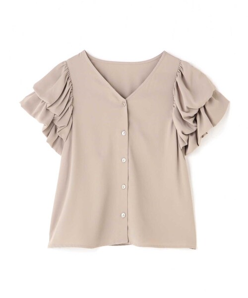 NATURAL BEAUTY BASIC(ナチュラルビューティーベーシック)の「◇ボリュームバルーンスリーブブラウス(シャツ/ブラウス・レディース・ネイビー/オフホワイト/ブラウン・SMALL/MEDIUM)」の18枚目の写真