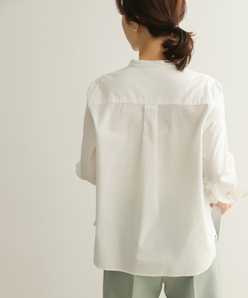 URBAN RESEARCH DOORS（アーバンリサーチドアーズ）の「コットンスタンドカラーシャツ（シャツ/ブラウス・レディース・オフホワイト/イエロー/ラベンダー・MEDIUM）」の8枚目の写真