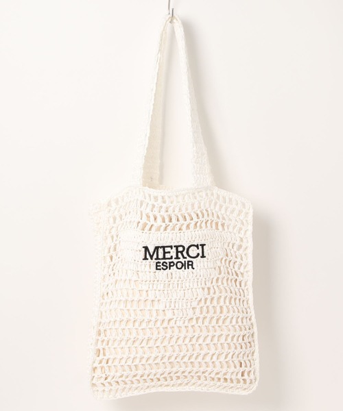 moment+（モーメントプラス）の「メッシュトートバッグ（トートバッグ・レディース・ブラック/オフホワイト・FREE）」の20枚目の写真