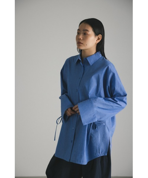 STYLEMIXER(スタイルミキサー)の「カフリボンビッグシャツ(シャツ/ブラウス・レディース・ホワイト/ホワイト系その他/ブルー系その他・FREE)」の20枚目の写真