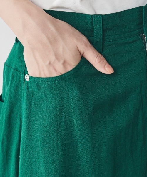 CHIC STYLE（シックスタイル）の「 レーヨン麻マキシスカート ＜大きいサイズ有＞シックスタイル（スカート・レディース・ネイビー/モカ/グリーン・4L/M/L/LL/3L/5L）」の18枚目の写真