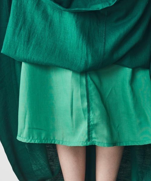 CHIC STYLE（シックスタイル）の「 レーヨン麻マキシスカート ＜大きいサイズ有＞シックスタイル（スカート・レディース・ネイビー/モカ/グリーン・4L/M/L/LL/3L/5L）」の22枚目の写真