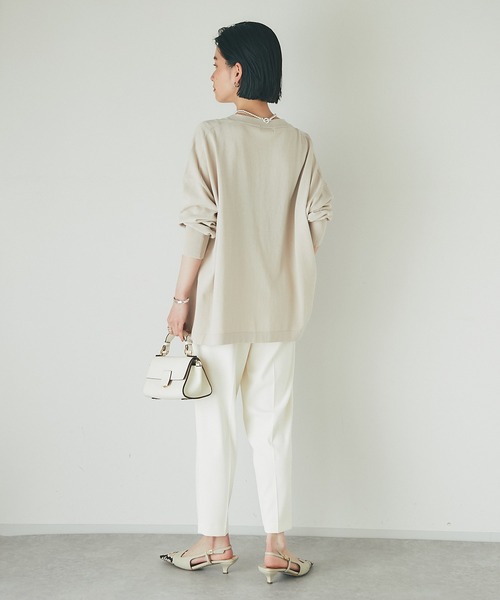 RIVE DROITE（リヴドロワ）の「裏地がなくても安心の生地感/ツイルドロストテーパードパンツ（その他パンツ・レディース・ネイビー/グリーン/オフホワイト・38/36）」の15枚目の写真