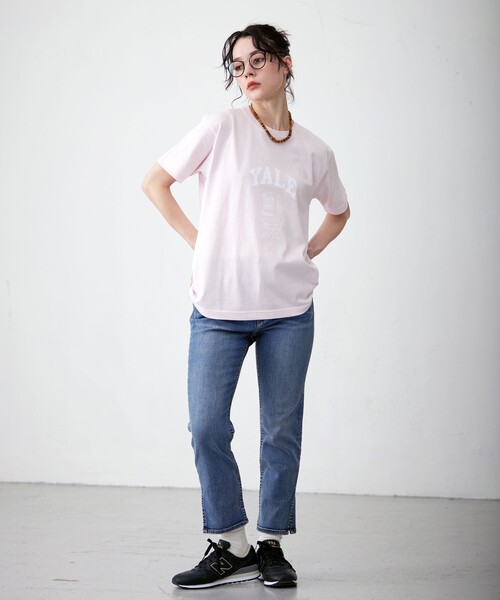 J.PRESS YORK STREET(ジェイプレスヨークストリート)の「【UNISEX】YALE × J.PRESS YORK STREET コラボTシャツ(Tシャツ/カットソー・メンズ・ホワイト系/ネイビー系/ピンク系/ライトグレー系・MEDIUM/LARGE/SMALL)」の6枚目の写真