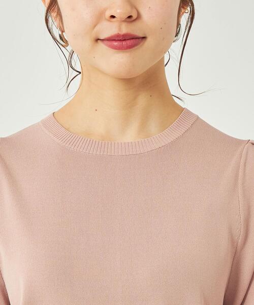 【WEB限定】サマーニットボリュームスリーブプルオーバー-接触冷感・UVカット・マシンウォッシャブル-