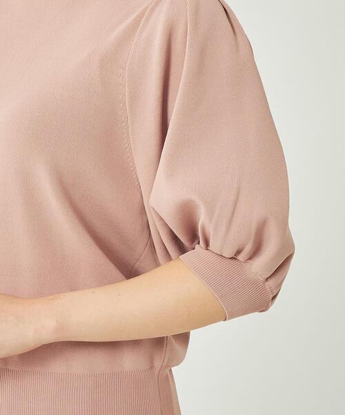 【WEB限定】サマーニットボリュームスリーブプルオーバー-接触冷感・UVカット・マシンウォッシャブル-