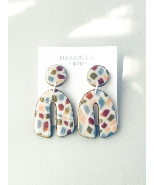 tone(トーン)の「【MAYANDOW】モザイク・アーチ ゴールド(ピアス)(MA)(ピアス(両耳用)・メンズ・その他1/その他2・FREE)」の2枚目の写真