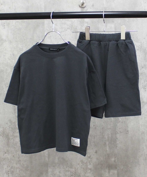 THE CASUAL（カジュアル）の「ピス付き無地　上下セット（Tシャツ/カットソー・キッズ・ブラック/ダークグリーン/杢グレー/オレンジ/ネイビー/ミント/ベージュ/チャコール・110cm/120cm/130cm/140cm/150cm/160cm）」の10枚目の写真