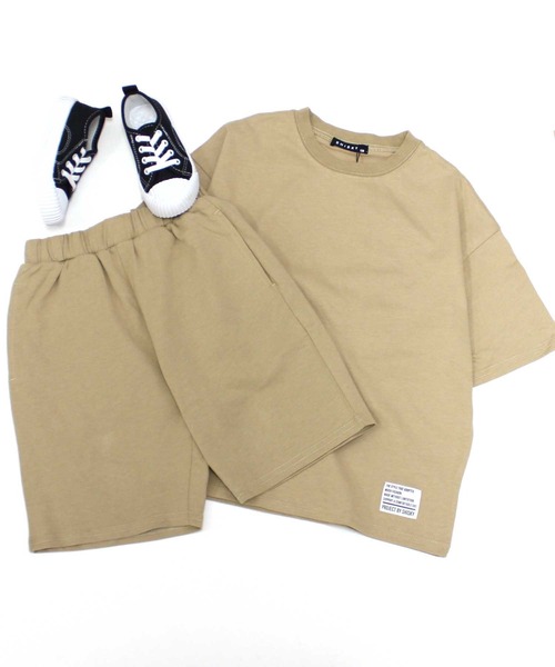THE CASUAL（カジュアル）の「ピス付き無地　上下セット（Tシャツ/カットソー・キッズ・ブラック/ダークグリーン/杢グレー/オレンジ/ネイビー/ミント/ベージュ/チャコール・110cm/120cm/130cm/140cm/150cm/160cm）」の17枚目の写真