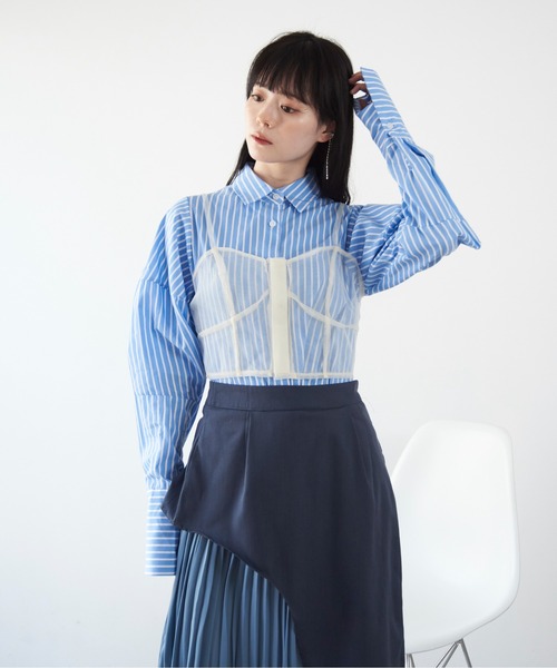 Y/lim（イリム）の「シアービスチェキャミ（キャミソール・レディース・オフホワイト・FREE）」の9枚目の写真