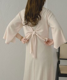 バックリボンリブワンピース/【WEB/EC限定商品】