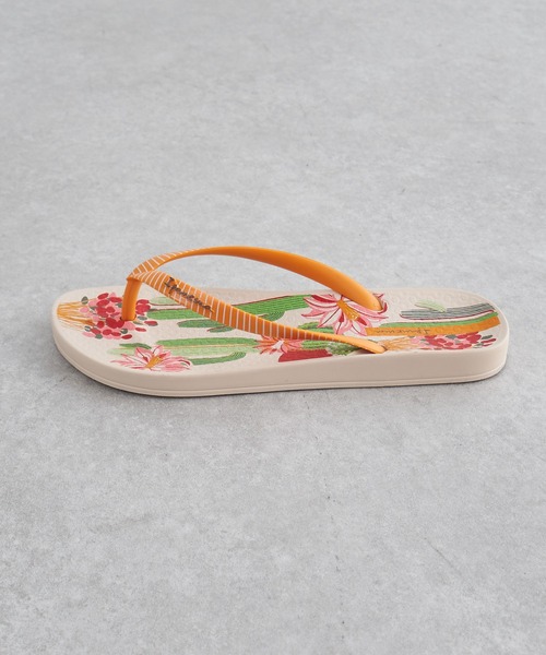 COLLAGE GALLARDAGALANTE（コラージュガリャルダガランテ）の「Ipanema/サボテン柄サンダル（サンダル・レディース・オレンジ・24cm/22cm/23cm）」の7枚目の写真