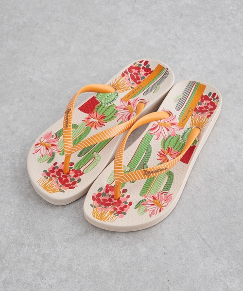 COLLAGE GALLARDAGALANTE（コラージュガリャルダガランテ）の「Ipanema/サボテン柄サンダル（サンダル・レディース・オレンジ・24cm/22cm/23cm）」の8枚目の写真
