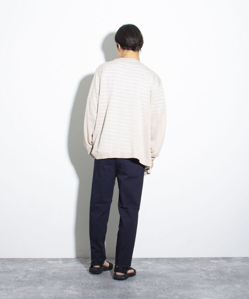 GEVACO（ゲバコ）の「【GEVACO/ゲバコ】シアーカーディガン ドロップショルダー オーバーサイズ（カーディガン/ボレロ・メンズ・グリーン/ブラック/ベージュ・M/L）」の20枚目の写真