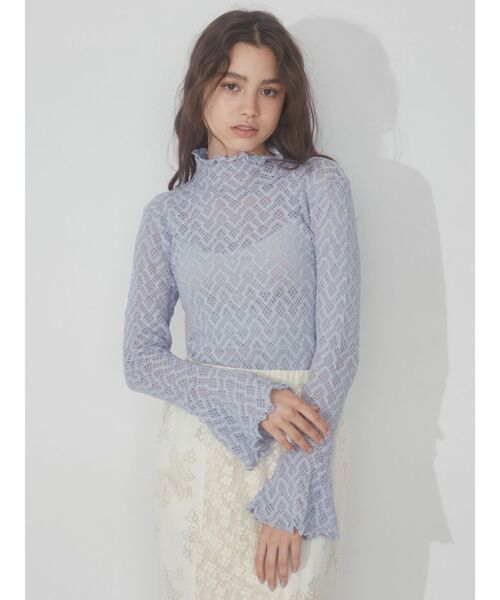 merry jenny（メリージェニー）の「レースフレアスリーブtops（Tシャツ/カットソー・レディース・オフホワイト/ブルー/ピンク・FREE）」の20枚目の写真