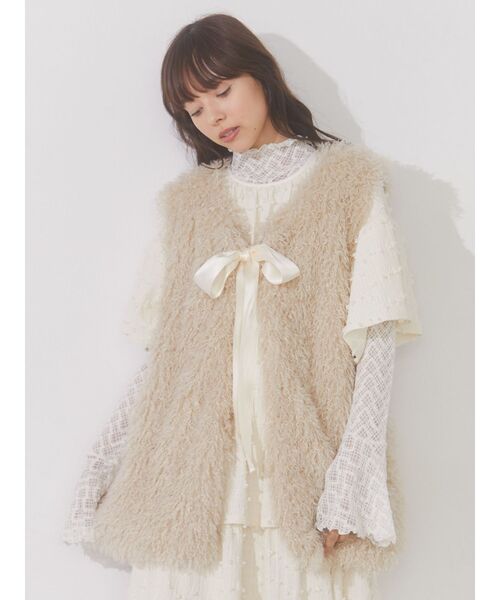 merry jenny（メリージェニー）の「レースフレアスリーブtops（Tシャツ/カットソー・レディース・オフホワイト/ブルー/ピンク・FREE）」の10枚目の写真