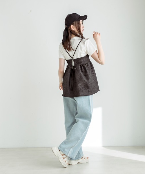OLIVE des OLIVE(オリーブデオリーブ)の「チュニックキャミブラウス 1031040440(シャツ/ブラウス・レディース・ブラック/オフホワイト・FREE)」の11枚目の写真