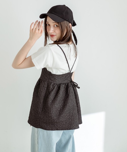 OLIVE des OLIVE(オリーブデオリーブ)の「チュニックキャミブラウス 1031040440(シャツ/ブラウス・レディース・ブラック/オフホワイト・FREE)」の13枚目の写真
