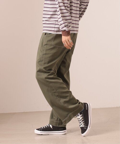 DOUBLE NAME（ダブルネーム）の「セットアップ着用可/配色ステッチ裾