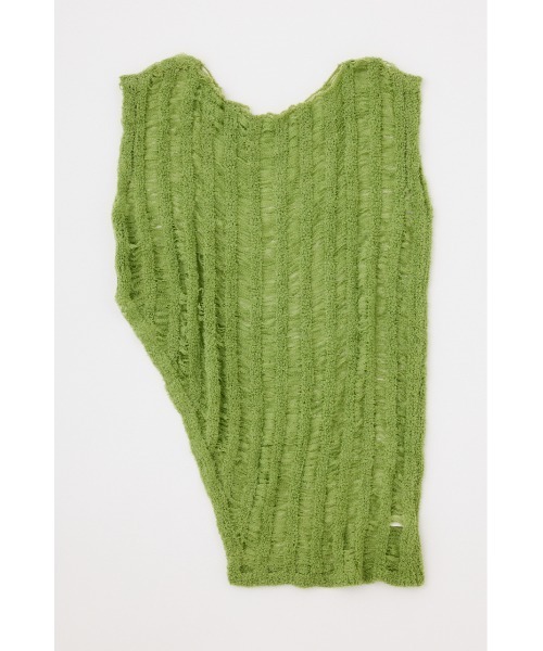 MOUSSY（マウジー）の「TAPE YARN KNIT タンクトップ（タンクトップ・レディース・カーキ/アイボリー/ブラック・FREE）」の3枚目の写真