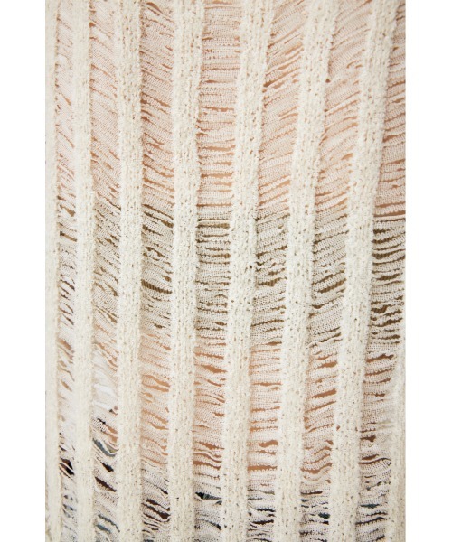 MOUSSY（マウジー）の「TAPE YARN KNIT タンクトップ（タンクトップ・レディース・カーキ/アイボリー/ブラック・FREE）」の22枚目の写真