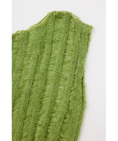 MOUSSY（マウジー）の「TAPE YARN KNIT タンクトップ（タンクトップ・レディース・カーキ/アイボリー/ブラック・FREE）」の12枚目の写真