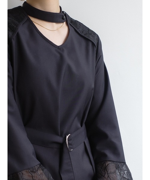 sahara(サハラ)の「Shoulder Lace Choker Top(その他トップス・レディース・ブラック/グレイッシュベージュ/ブラウン・FREE)」の19枚目の写真