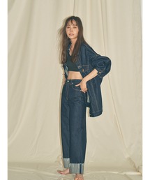 Ungrid | ワイドロールアップルーズデニム(デニムパンツ)