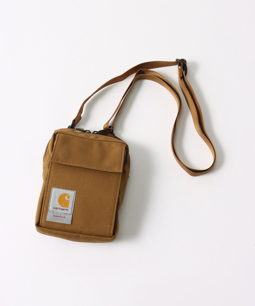 417 EDIFICE(フォーワンセブンエディフィス)の「【RAMIDUS×CARHART】 WALLET POUCH(ボディバッグ/ウエストポーチ・メンズ・ホワイト/ブラウン・FREE)」の1枚目の写真