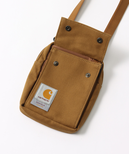417 EDIFICE(フォーワンセブンエディフィス)の「【RAMIDUS×CARHART】 WALLET POUCH(ボディバッグ/ウエストポーチ・メンズ・ホワイト/ブラウン・FREE)」の7枚目の写真