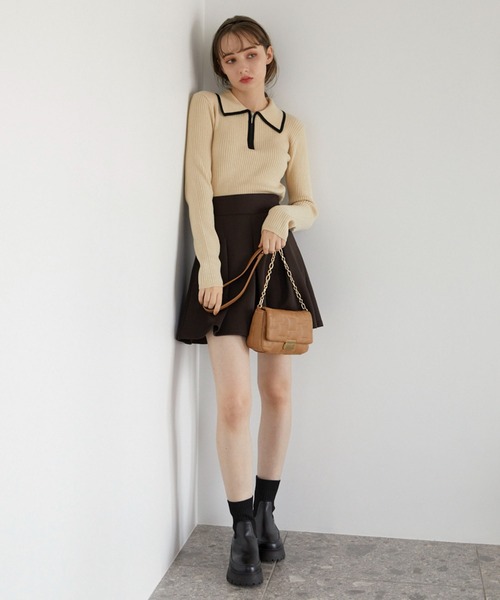 archives（アルシーヴ）の「ポンチフレアミニスカート（スカート