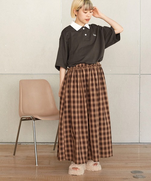 w closet（ダブルクローゼット）の「刺繍入りポロシャツ（ポロシャツ・レディース・ダークブラウン系1/グリーン系その他/ブラウン系その他・FREE）」の13枚目の写真