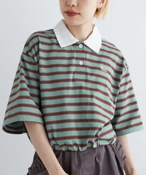 w closet（ダブルクローゼット）の「刺繍入りポロシャツ（ポロシャツ・レディース・ダークブラウン系1/グリーン系その他/ブラウン系その他・FREE）」の19枚目の写真