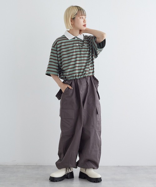 w closet（ダブルクローゼット）の「刺繍入りポロシャツ（ポロシャツ・レディース・ダークブラウン系1/グリーン系その他/ブラウン系その他・FREE）」の20枚目の写真