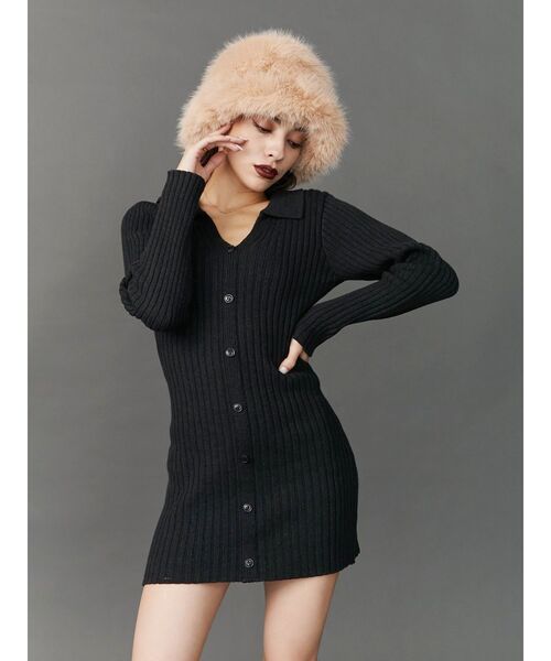 EVRIS（エヴリス）の「ボリュームフェイクファーハット（ハット・レディース・ベージュ/ブラック・FREE）」の9枚目の写真