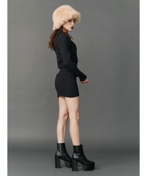 EVRIS（エヴリス）の「ボリュームフェイクファーハット（ハット・レディース・ベージュ/ブラック・FREE）」の10枚目の写真