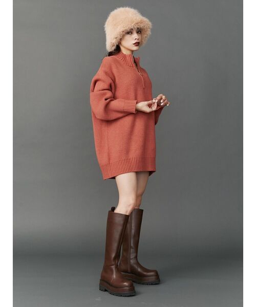 EVRIS（エヴリス）の「ボリュームフェイクファーハット（ハット・レディース・ベージュ/ブラック・FREE）」の11枚目の写真