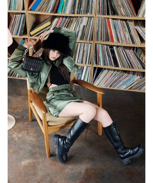 EVRIS（エヴリス）の「ボリュームフェイクファーハット（ハット・レディース・ベージュ/ブラック・FREE）」の16枚目の写真