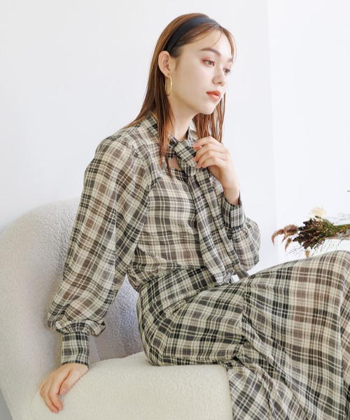 ブラウス確認用 UNITED ARROWS ブラウス シャツ バイカラー パイピング