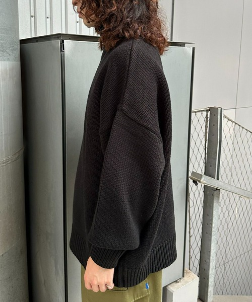 CIAOPANIC（チャオパニック）の「ハーフジップローゲージニットプルオーバー（ニット/セーター・レディース・オレンジ/ホワイト/ブラウン/ブラック/ブルー・M/L）」の18枚目の写真