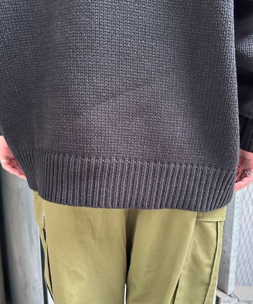 CIAOPANIC（チャオパニック）の「ハーフジップローゲージニットプルオーバー（ニット/セーター・レディース・オレンジ/ホワイト/ブラウン/ブラック/ブルー・M/L）」の20枚目の写真