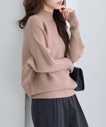 袖ドルマンリブニット