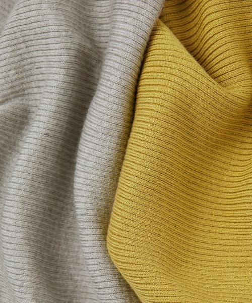 CHAN ME（チャンミ）の「袖ドルマンリブニット（ニット/セーター・レディース・ワイン/イエロー/モカ/アイボリー/ブルー/ライトグレー/ブラック・MEDIUM/X-LARGE/LARGE）」の13枚目の写真