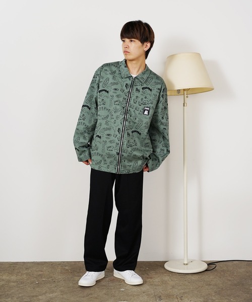 PUMA（プーマ）の「PUMA/プーマ×RIPNDIP/リップンディップ AOP TWILL シャツ ジャケット（テーラードジャケット・メンズ・グリーン・XL/L/M）」の13枚目の写真