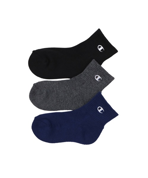 Champion（チャンピオン）の「【Champion/チャンピオン】キッズ 【3足組】ショートレングスソックス【ハーフパイル】（ソックス/靴下・キッズ・その他5/その他3/その他・FREE/15-19cm）」の2枚目の写真