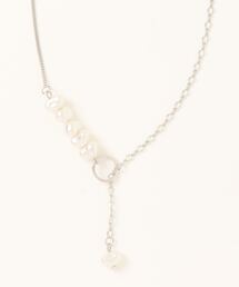 mysty woman | パール付き華奢ネックレス 980284(ネックレス)