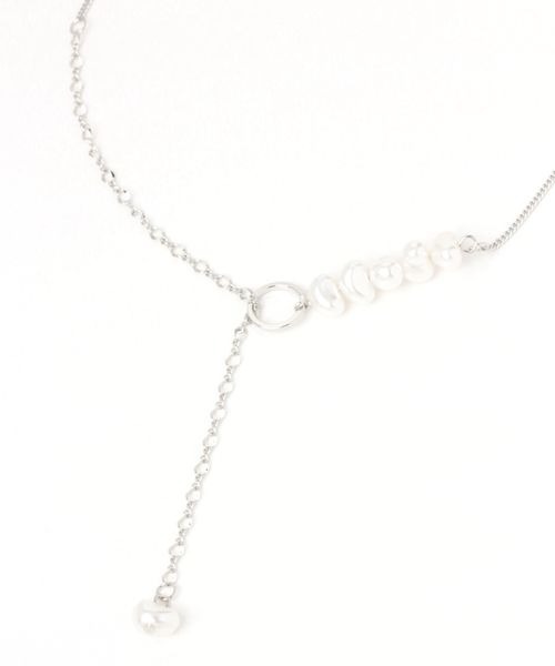 mysty woman（ミスティウーマン）の「パール付き華奢ネックレス 980284（ネックレス・レディース・ゴールド/シルバー・FREE）」の10枚目の写真