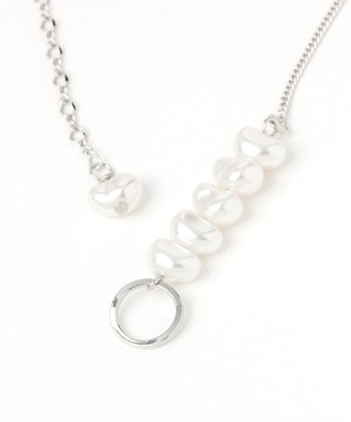 mysty woman（ミスティウーマン）の「パール付き華奢ネックレス 980284（ネックレス・レディース・ゴールド/シルバー・FREE）」の9枚目の写真